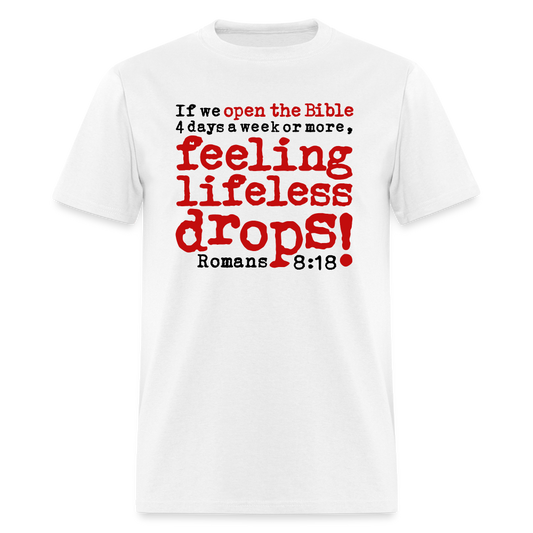 Open Bible Feeling Lifeless Drops - white