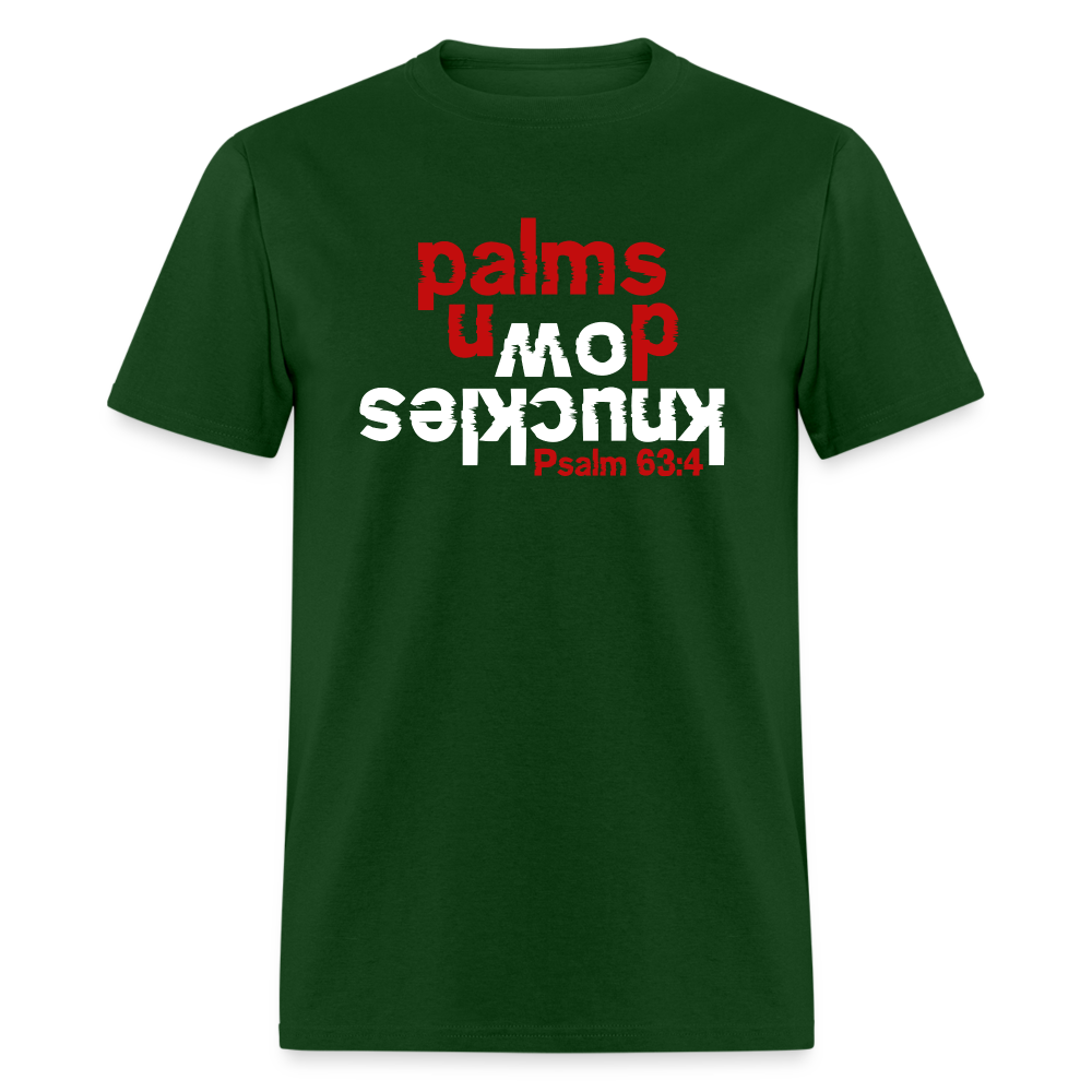 Knuckles Down Palms Up - forest green