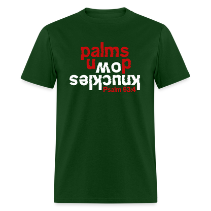Knuckles Down Palms Up - forest green