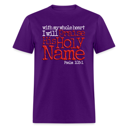 Praise His Holy Name - purple