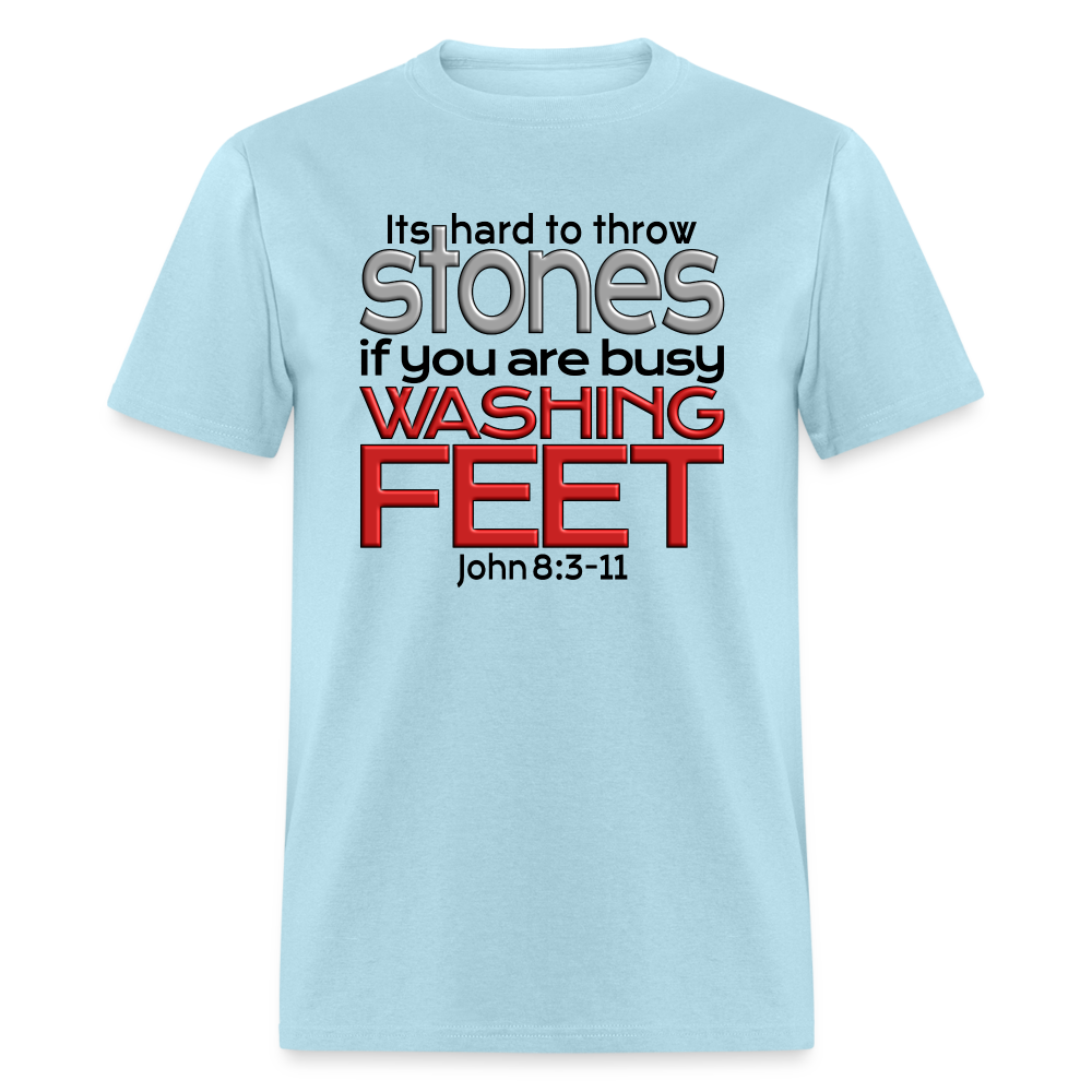 Throwing Stones or Washing Feet - powder blue