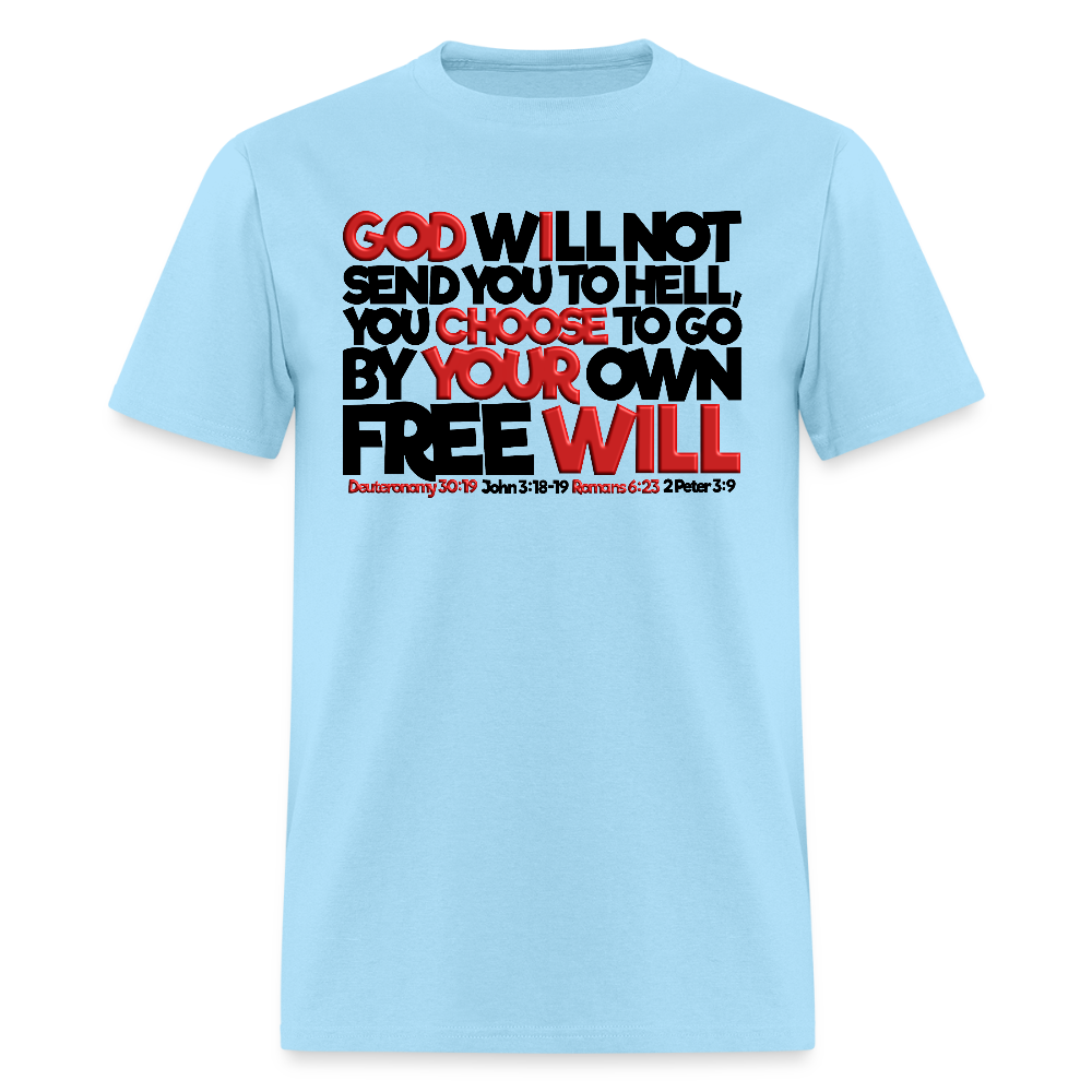 God Will Not Send You To Hell - powder blue