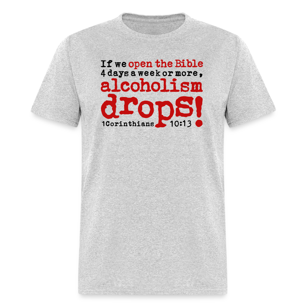 Open Bible Alcoholism Drops - heather gray