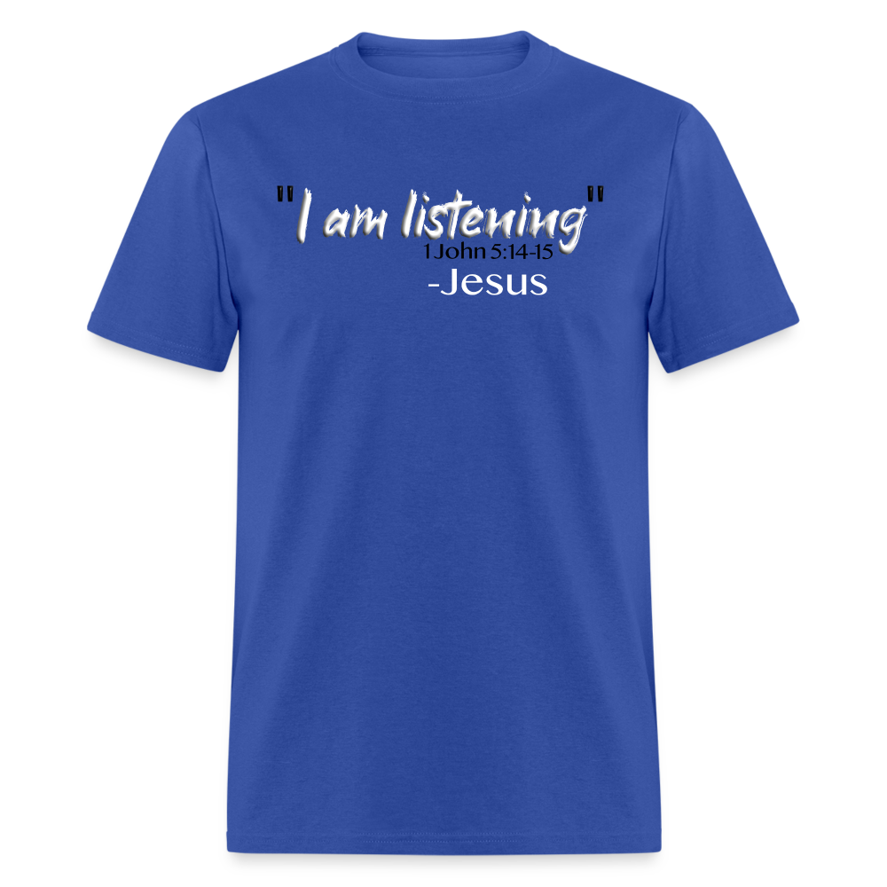 I Am Listening - royal blue