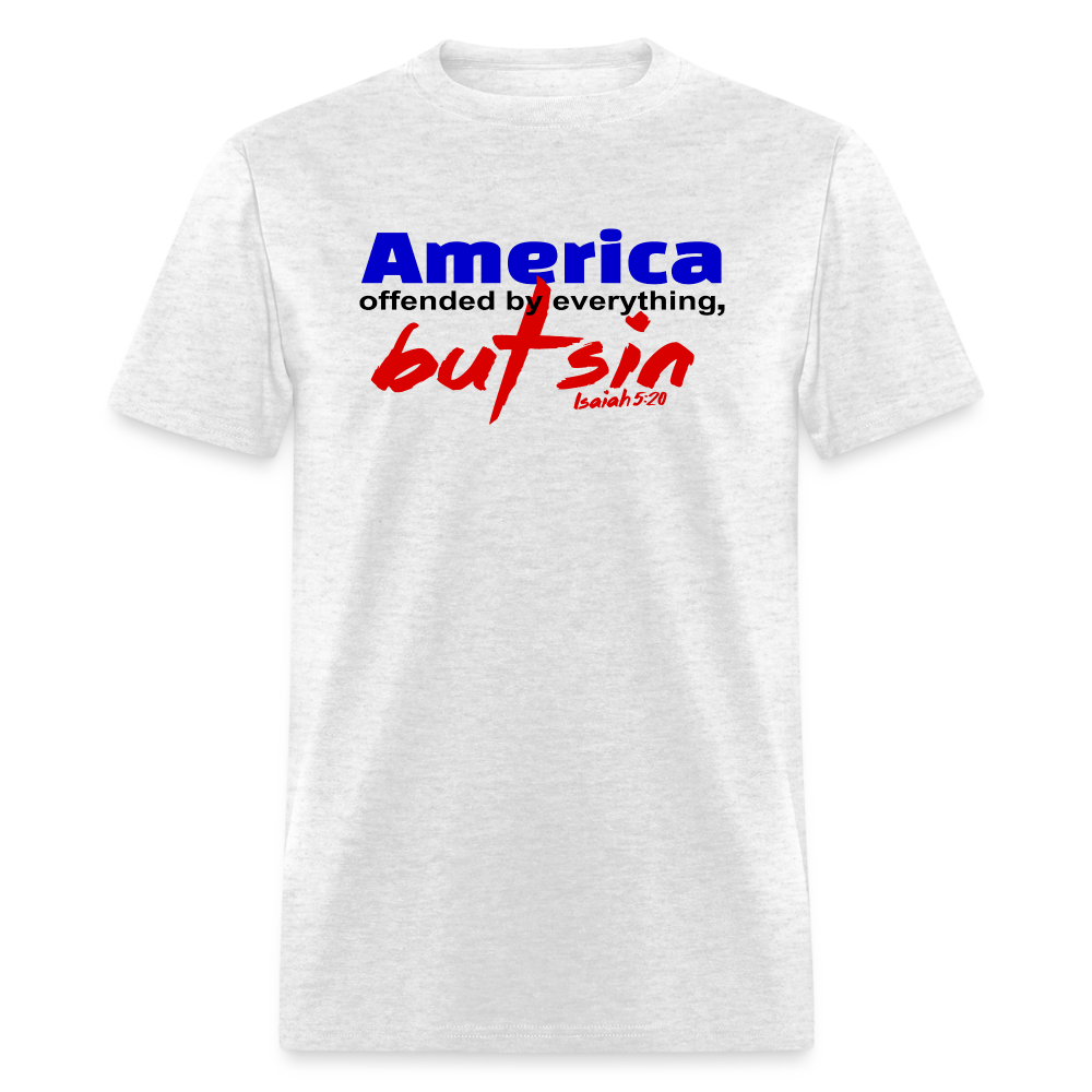 America Offended by Everything But Sin - light heather gray