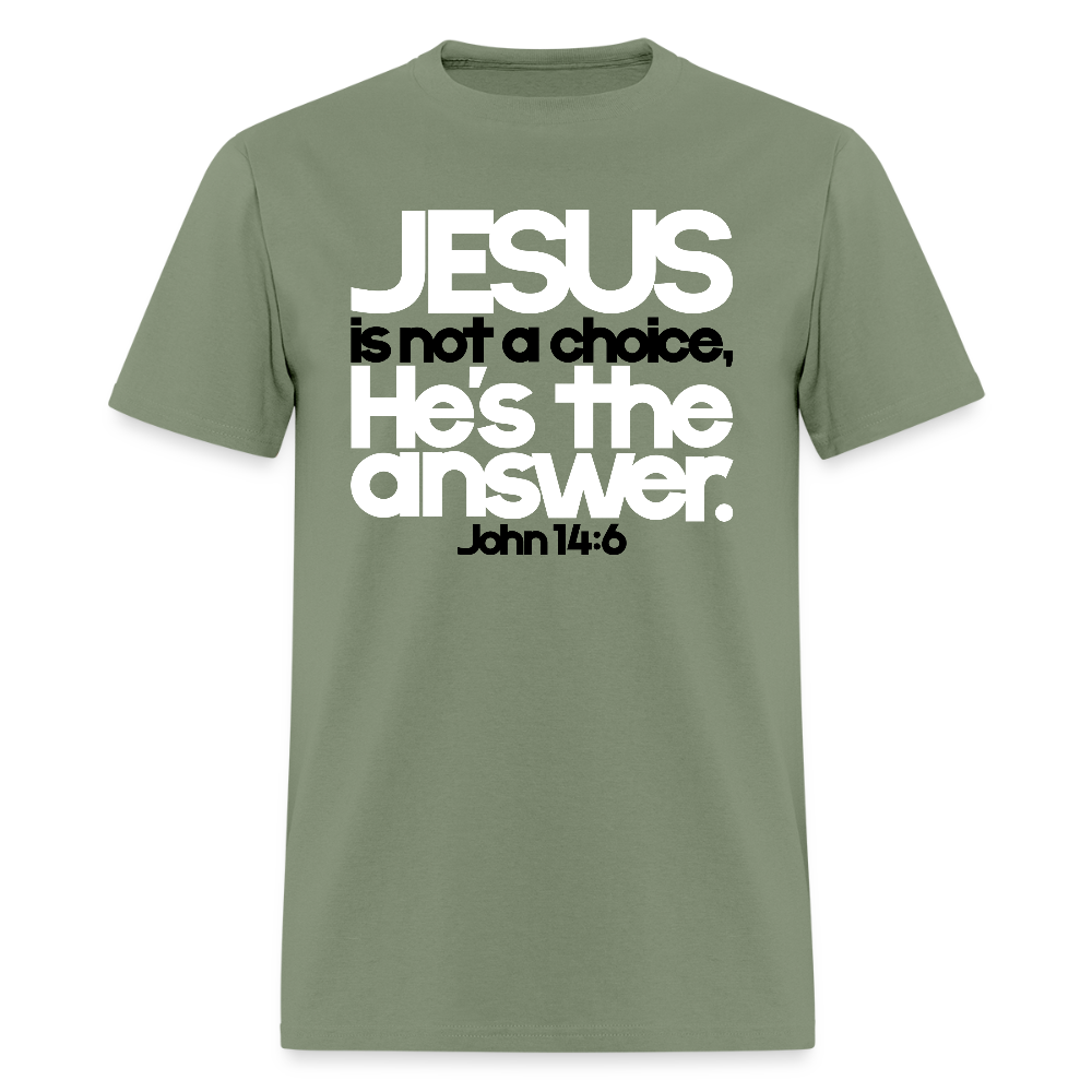 Jesus Is the Answer - military green