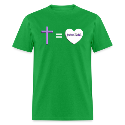 Cross = Love - bright green