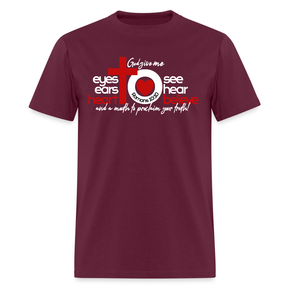 Eyes Ears Heart - burgundy