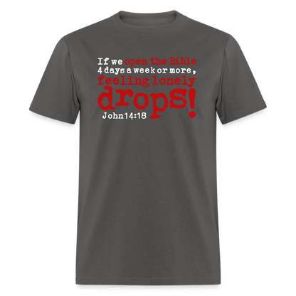 Open Bible Lonely Drops - charcoal