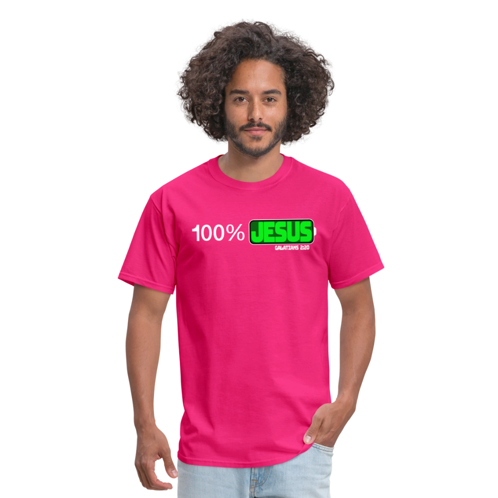 100% Jesus - fuchsia
