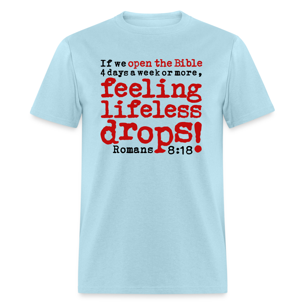 Open Bible Feeling Lifeless Drops - powder blue