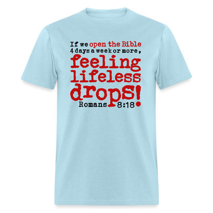 Open Bible Feeling Lifeless Drops - powder blue