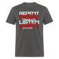 Repent Pray Listen Obey w/Scripture - charcoal