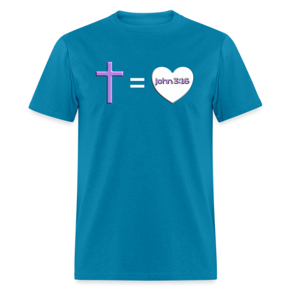 Cross = Love - turquoise