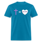 Cross = Love - turquoise