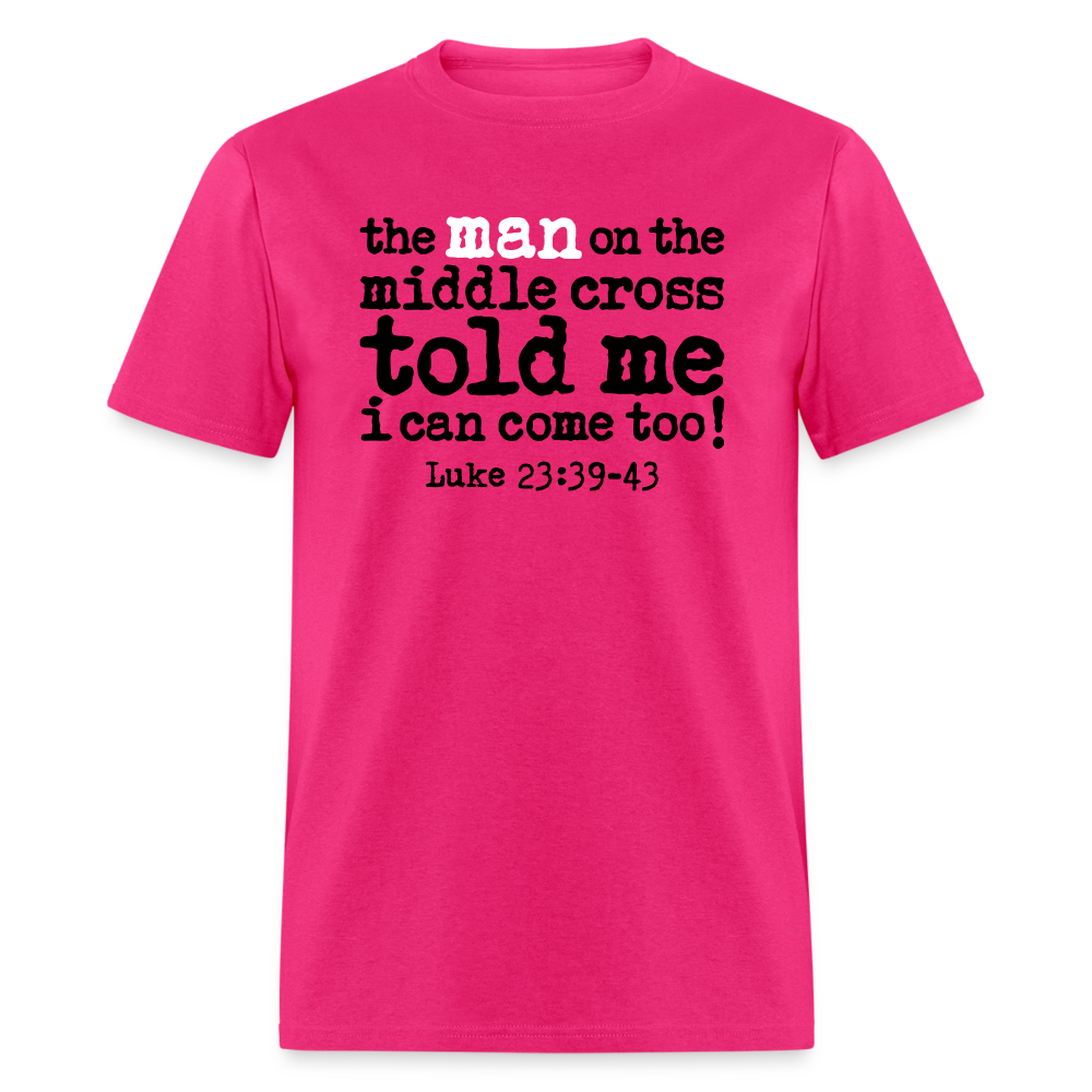 Man on the Middle Cross - fuchsia