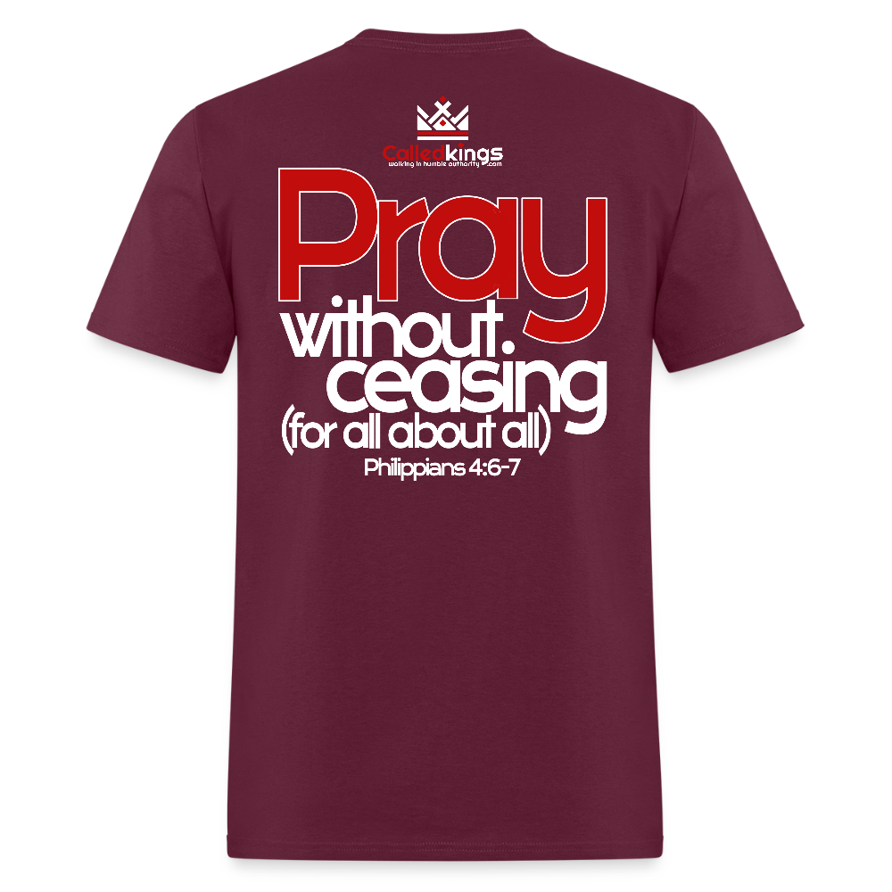 WTBSF? Pray Without Ceasing - burgundy
