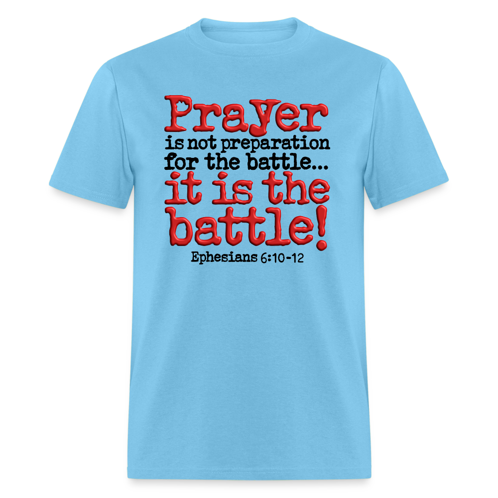Prayer Is The Battle - aquatic blue
