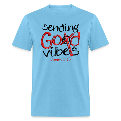 Sending God Vibes - aquatic blue