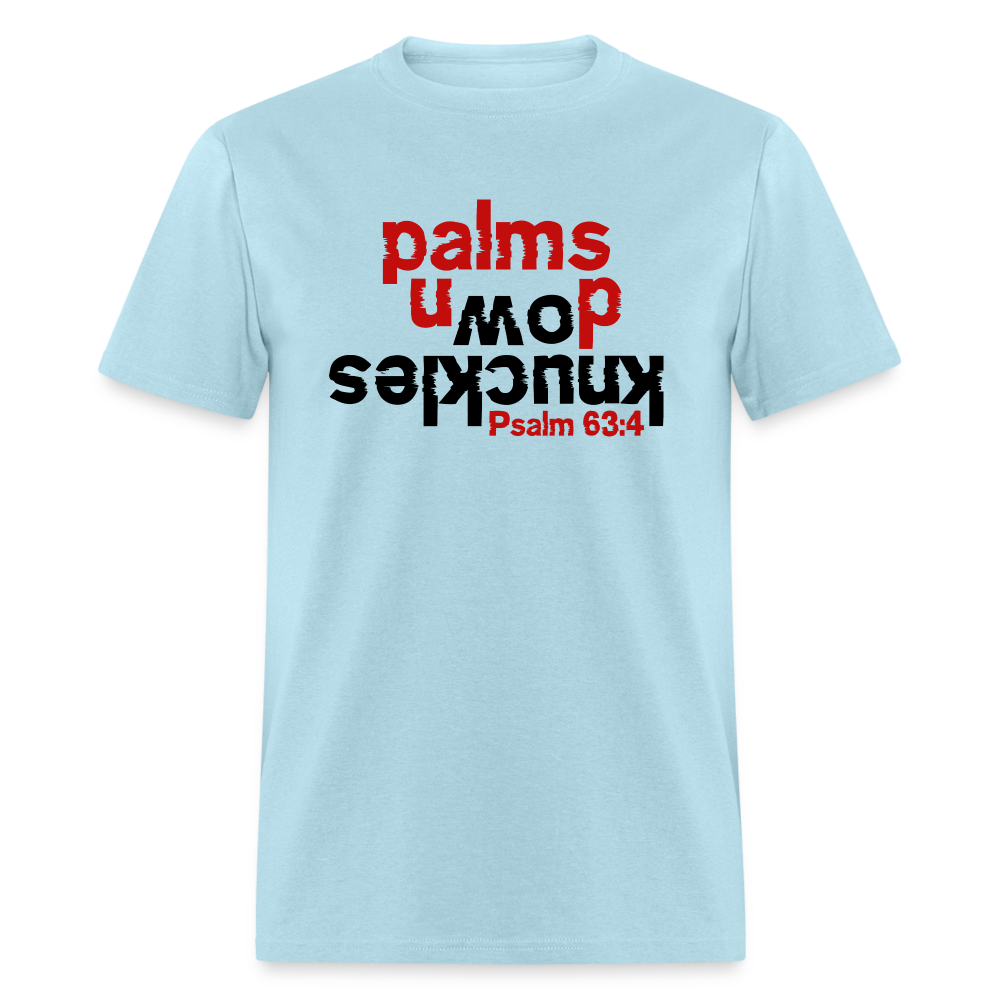 Knuckles Down Palms Up - powder blue