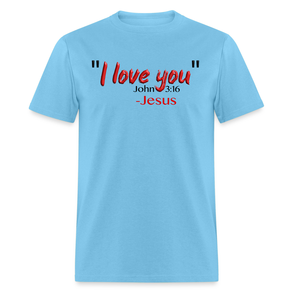 I Love You - aquatic blue