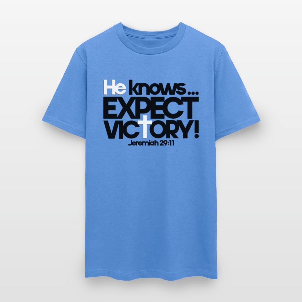 He Knows Expect Victory - carolina blue