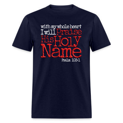 Praise His Holy Name - navy