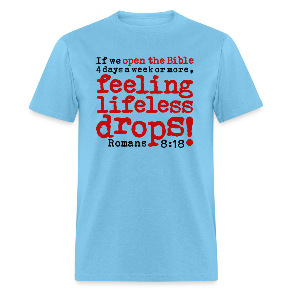 Open Bible Feeling Lifeless Drops - aquatic blue