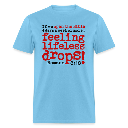 Open Bible Feeling Lifeless Drops - aquatic blue
