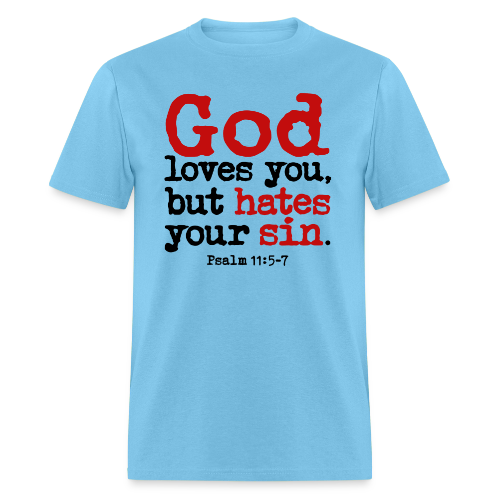 God Hates Sin - aquatic blue