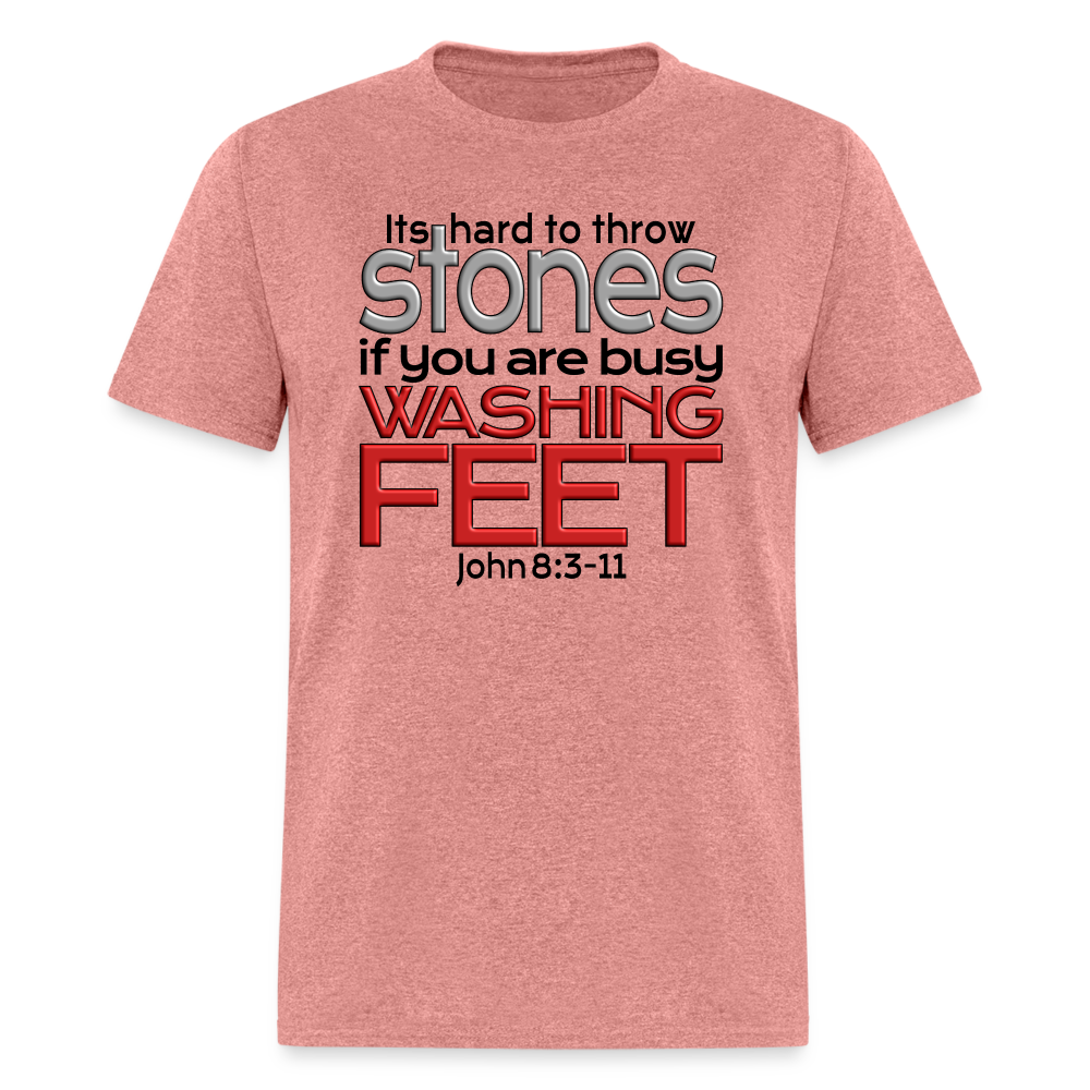 Throwing Stones or Washing Feet - heather mauve