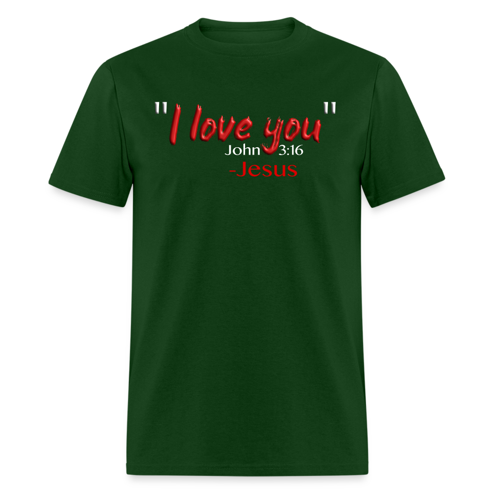 I Love You - forest green