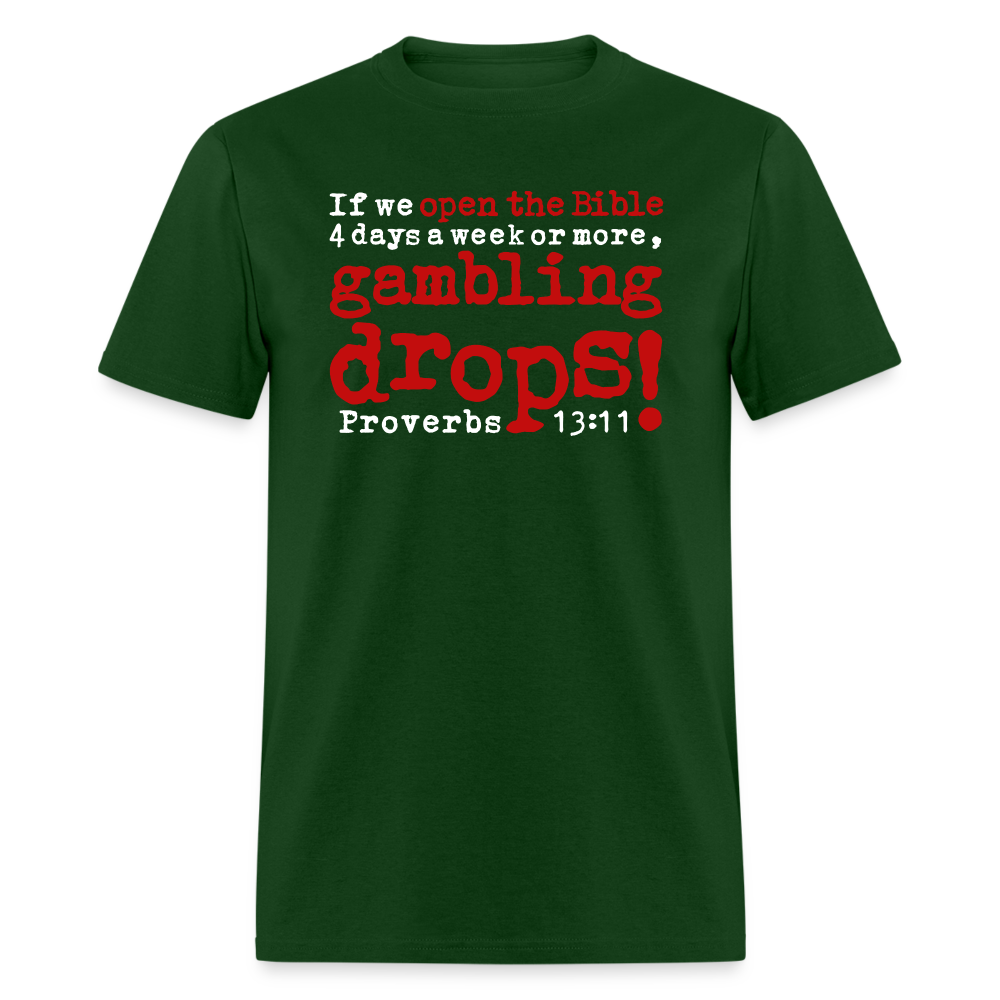 Open Bible Gambling Drops - forest green