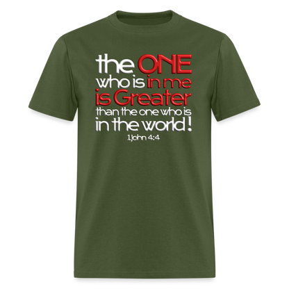 One In Me Is Greater - military green