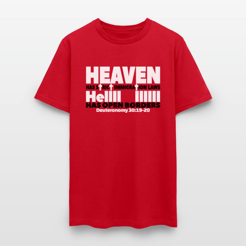 Heaven Has Strict Immigration Laws - red
