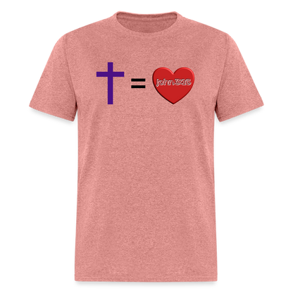 Cross = Love - heather mauve