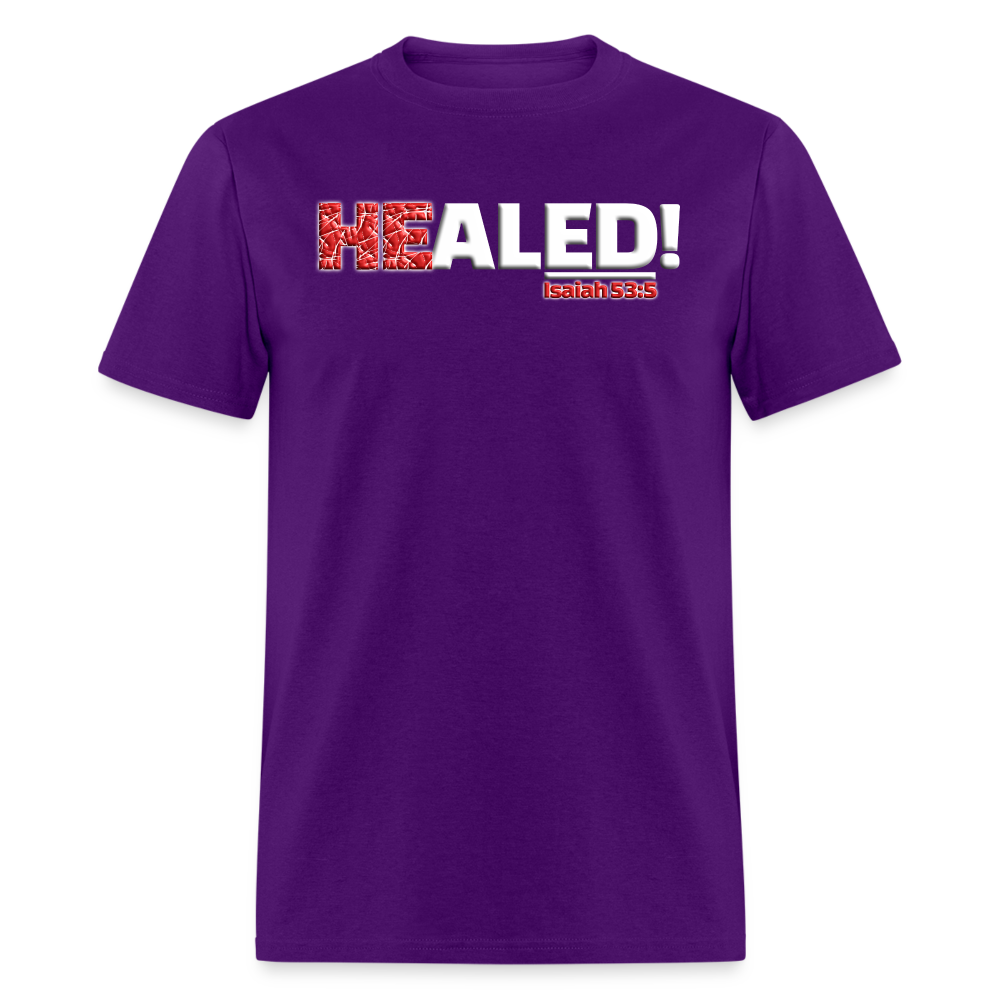 He Healed - purple