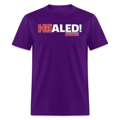 He Healed - purple