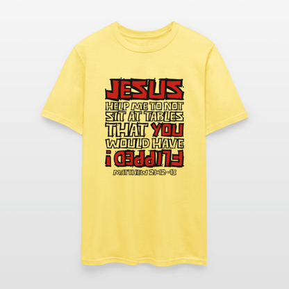 Jesus Flipped - cornsilk