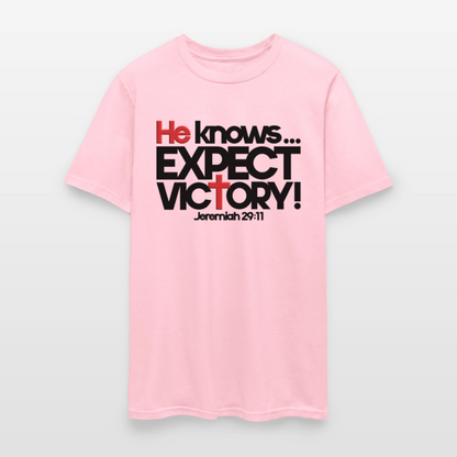 He Knows Expect Victory - pink