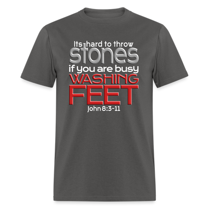Throwing Stones or Washing Feet - charcoal