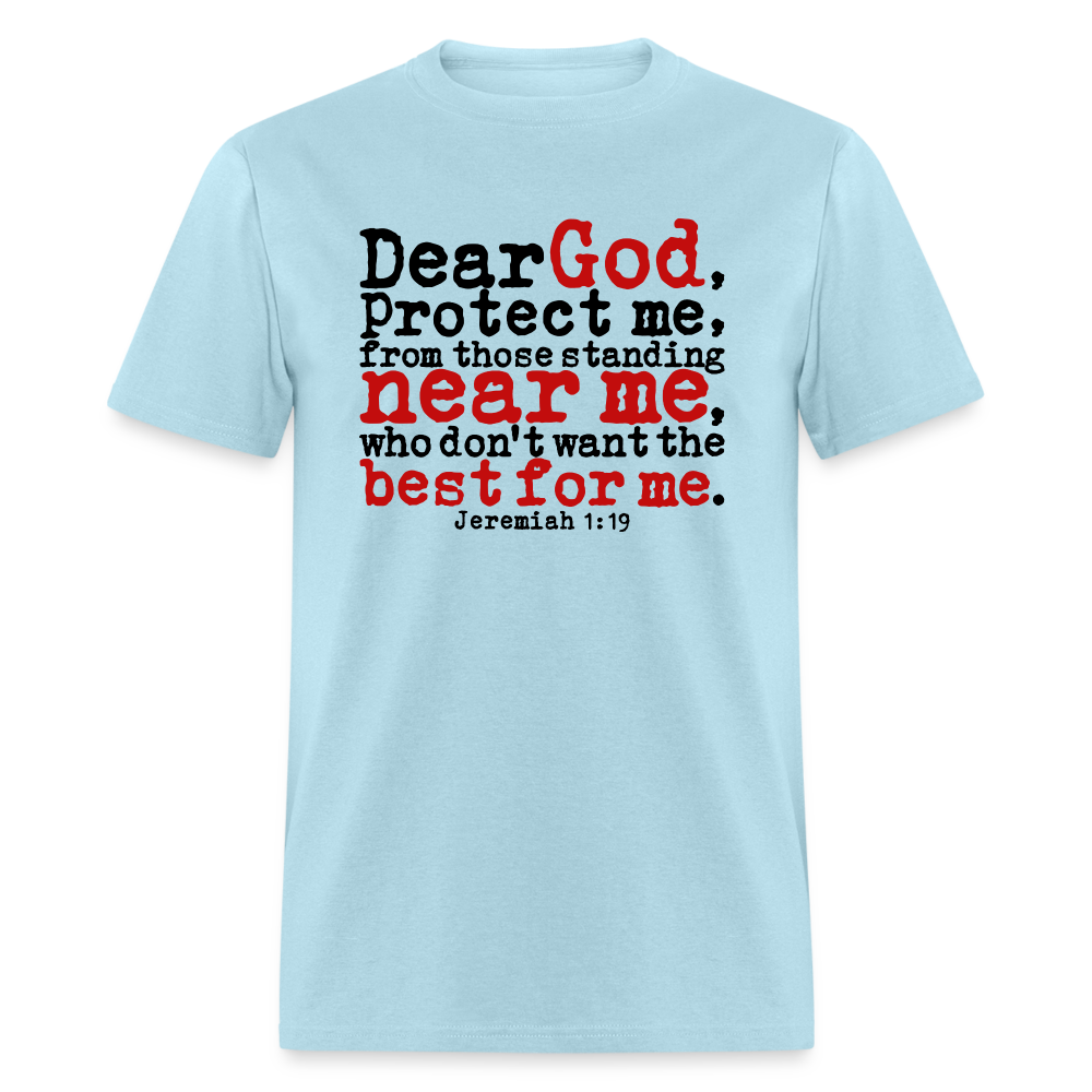 Dear God Protect Me - powder blue