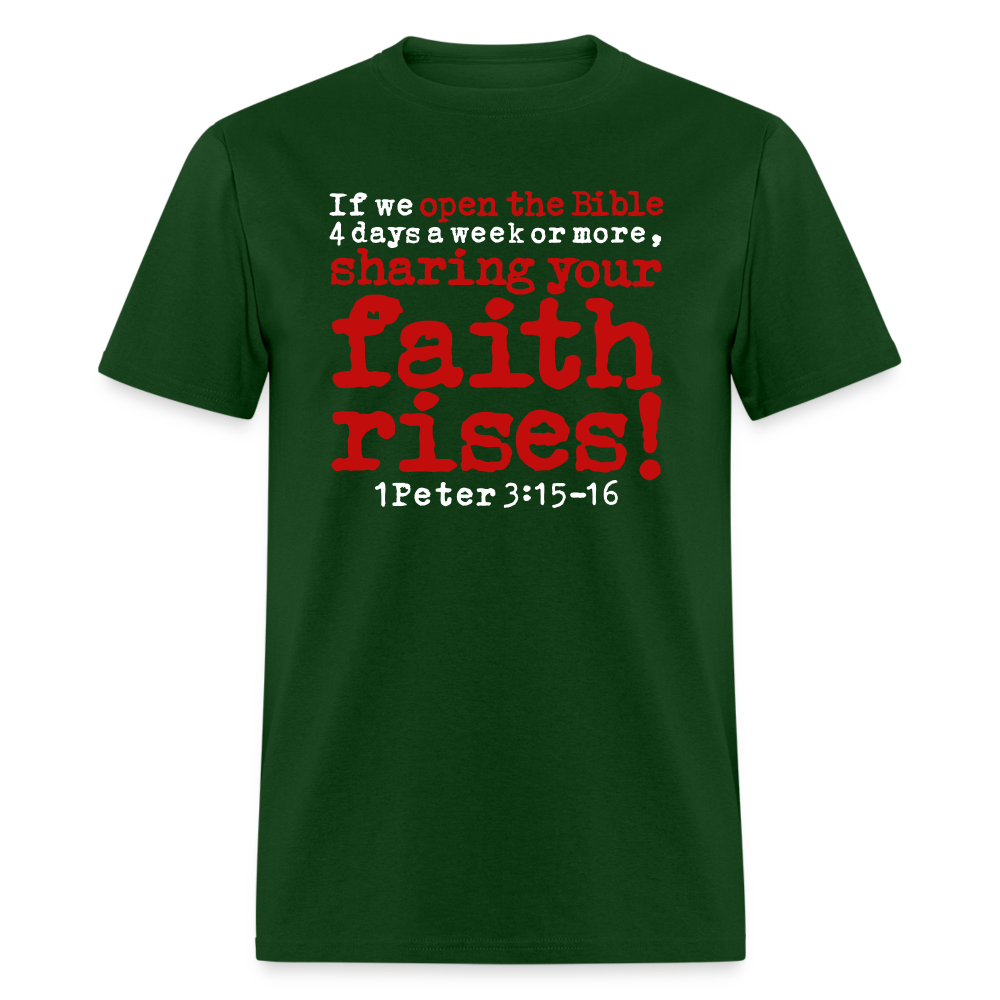Open Bible Sharing Faith Rises - forest green
