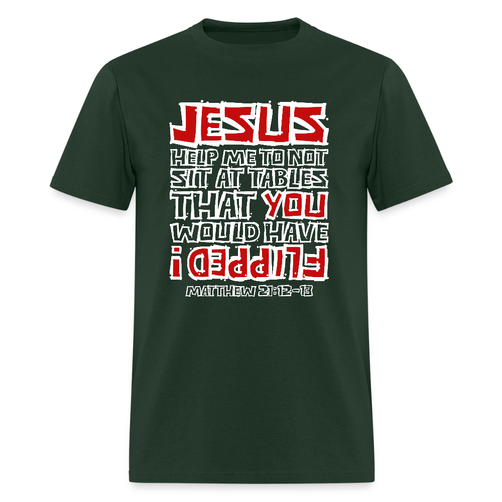 Jesus Flipped - forest green
