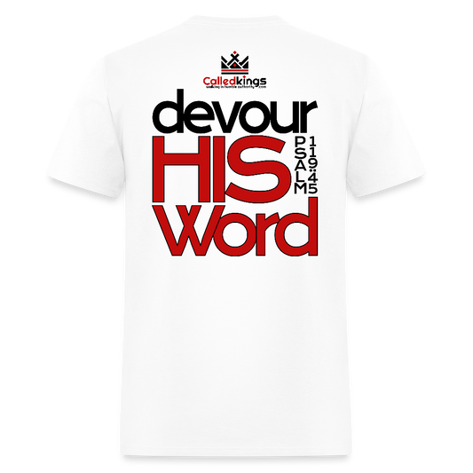 WTBSF? Devour His Word - white