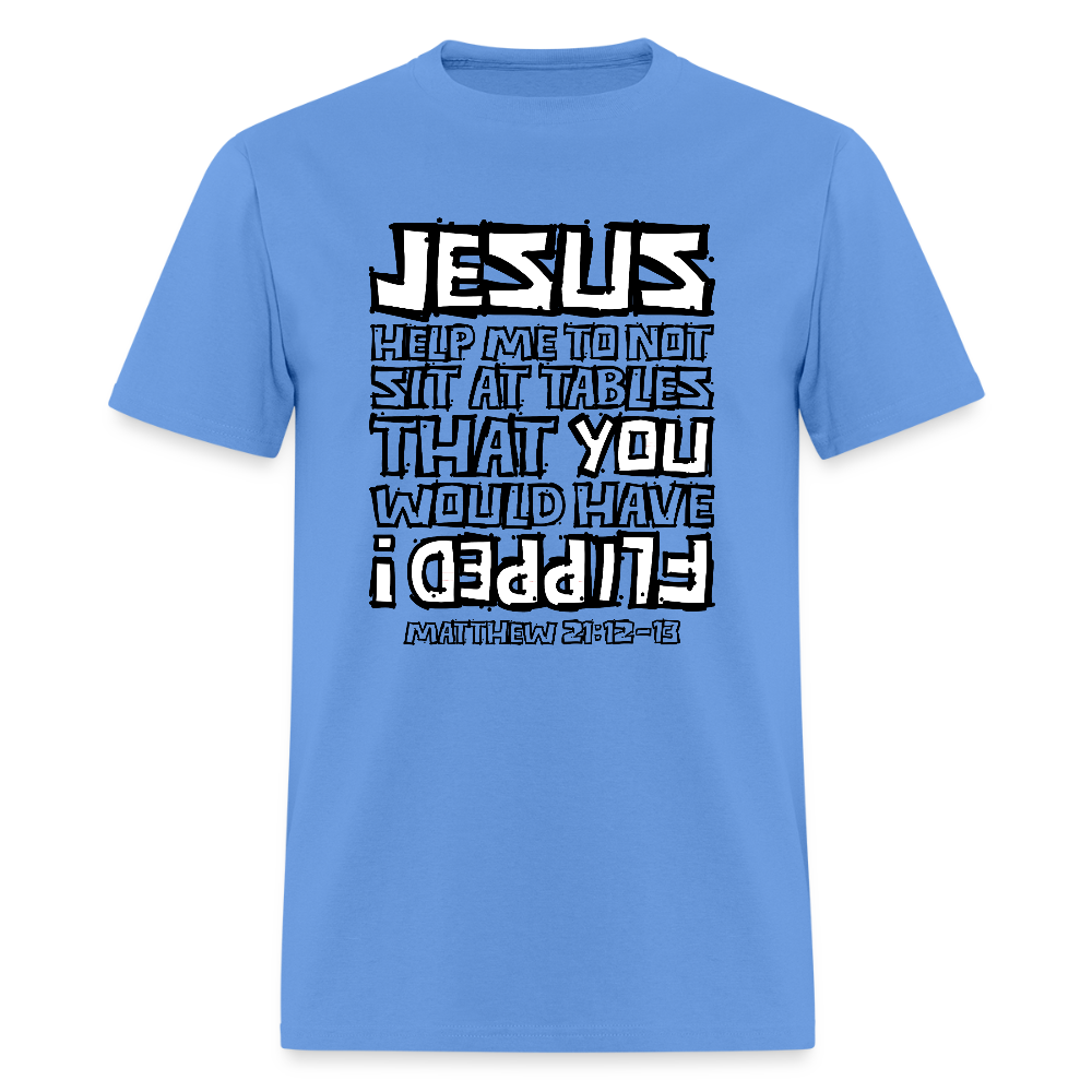 Jesus Flipped - carolina blue