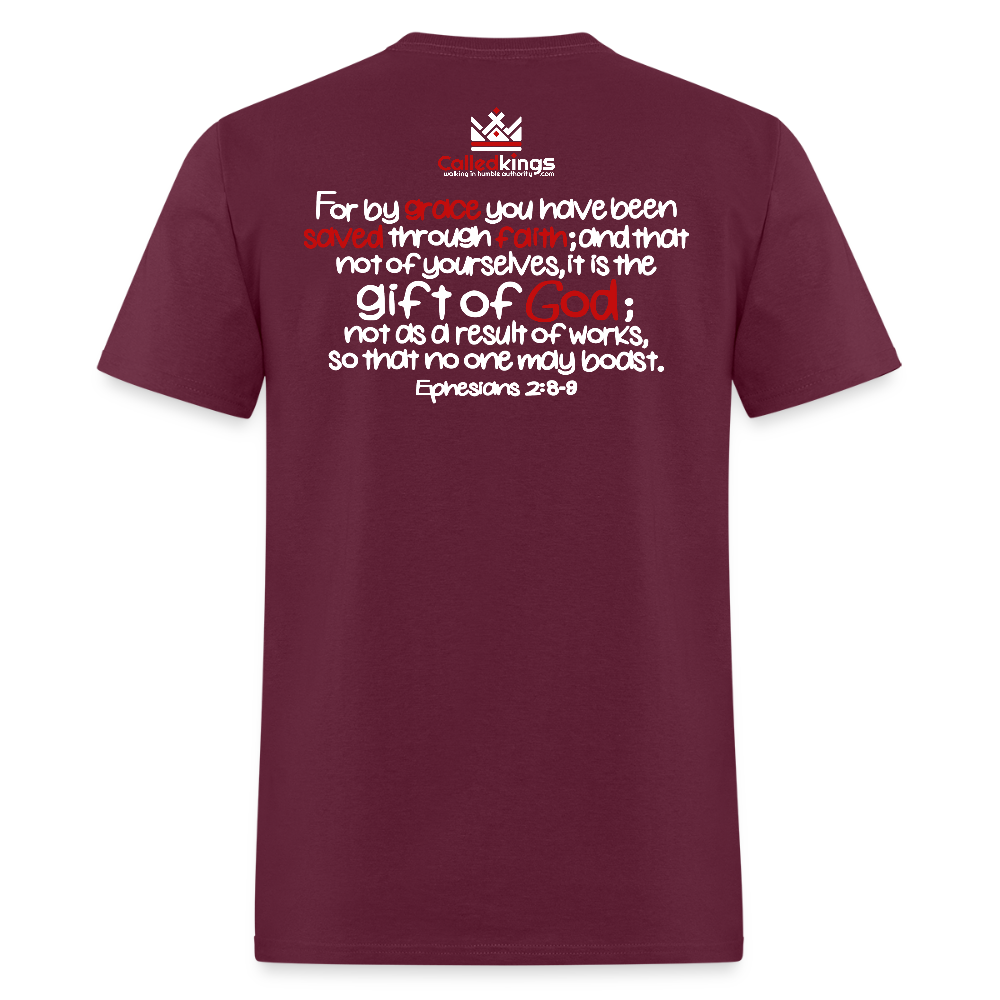 Only Thing We Contribute To Our Salvation - burgundy