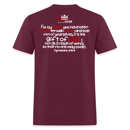 Only Thing We Contribute To Our Salvation - burgundy
