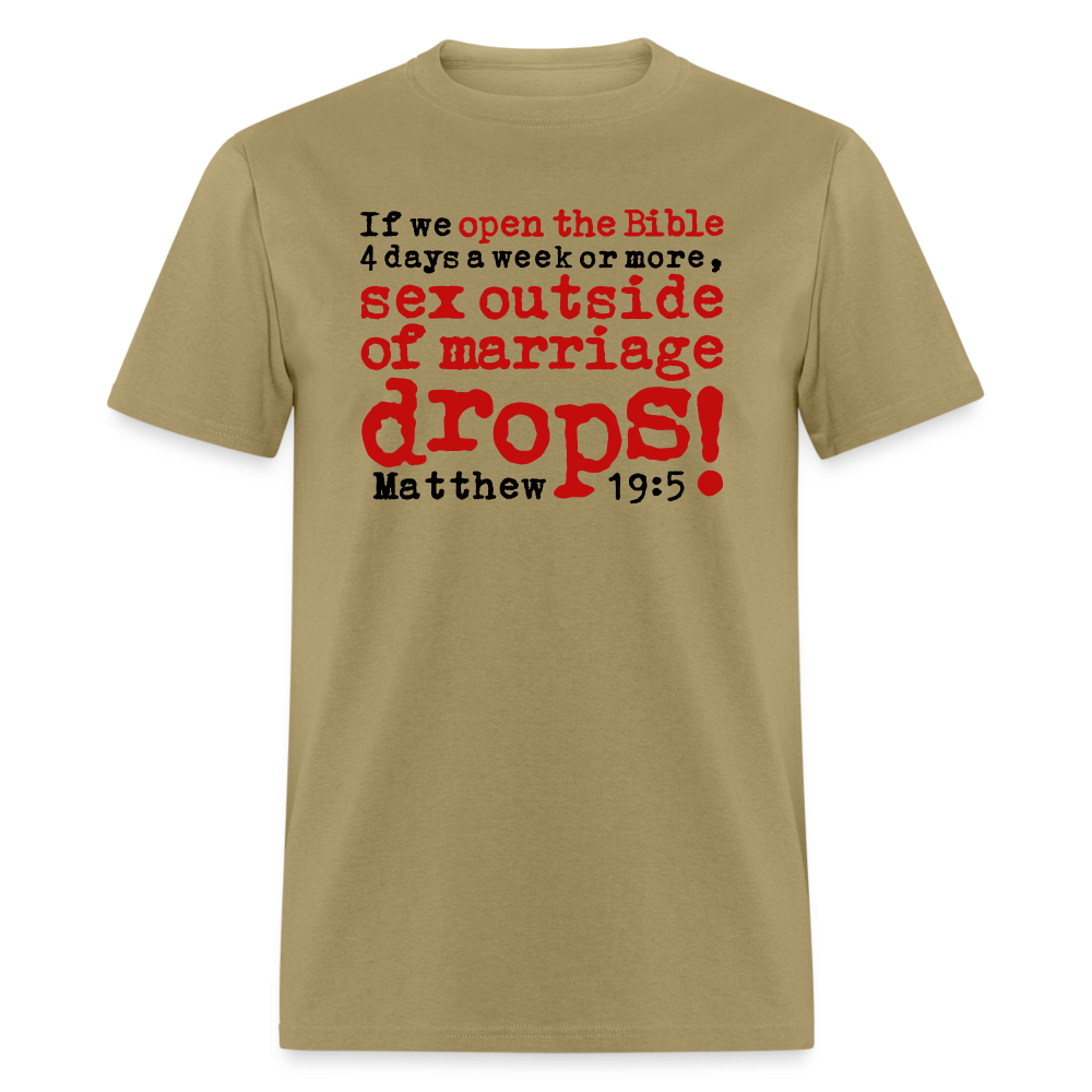 Open Bible Sex Outside of Marriage Drops - khaki