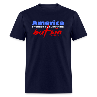 America Offended by Everything But Sin - navy